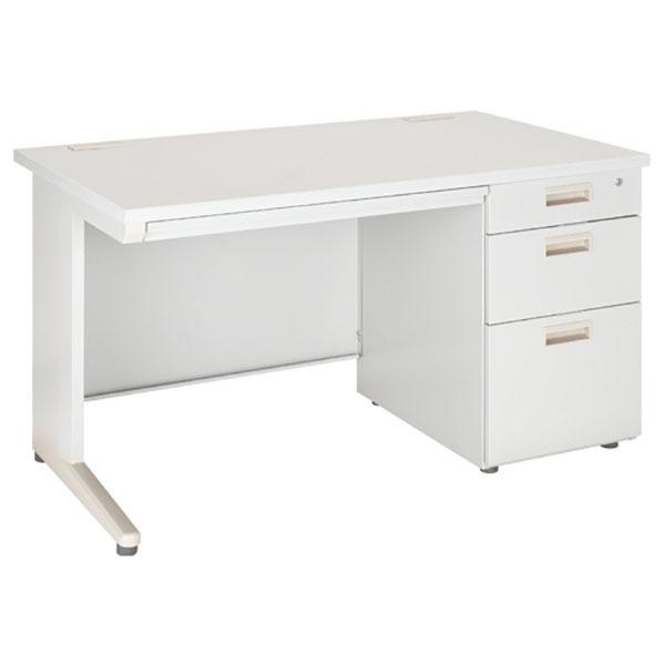 法人限定 オフィスデスク カグクロ 事務用片袖机 W1200 ニューグレー KD-127S