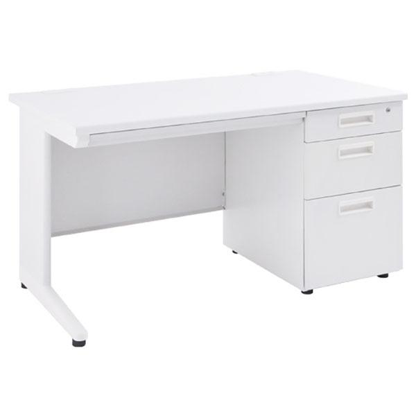法人限定 オフィスデスク カグクロ 事務用片袖机 W1200 ホワイト KDW-127S