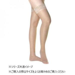 医療用弾性ストッキング　レックスフィット　薄手ストッキング　爪先なし　弱圧　ライトベージュ　Mサイズ...