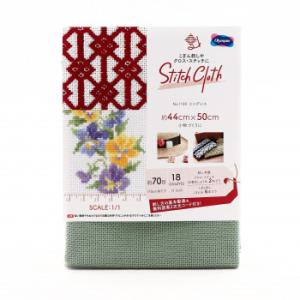 オリムパス こぎん刺し/クロス・ステッチ用 カットクロス No.1100 コングレス ソフトグリーン...