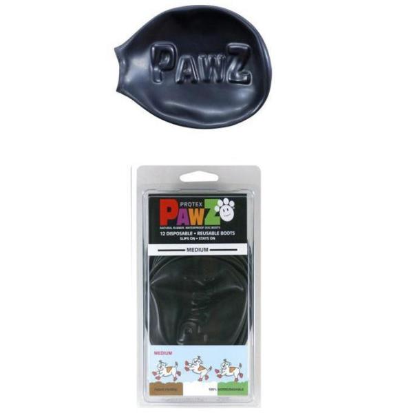 正規輸入品　アメリカ　Pawz Dog Boots社製　ポウズ　ラバードッグブーツ　ブラック　M　P...