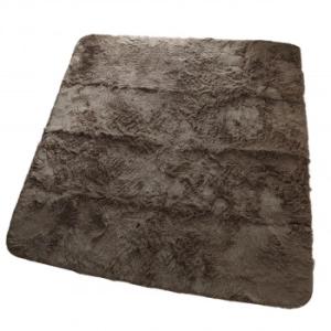 マイクロファイバーロングシャギーラグ 190×190cm グレージュ「GSCD508383」