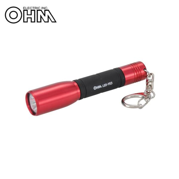 オーム電機 OHM Mini LEDライト 8ルーメン レッド LED-YK3R
