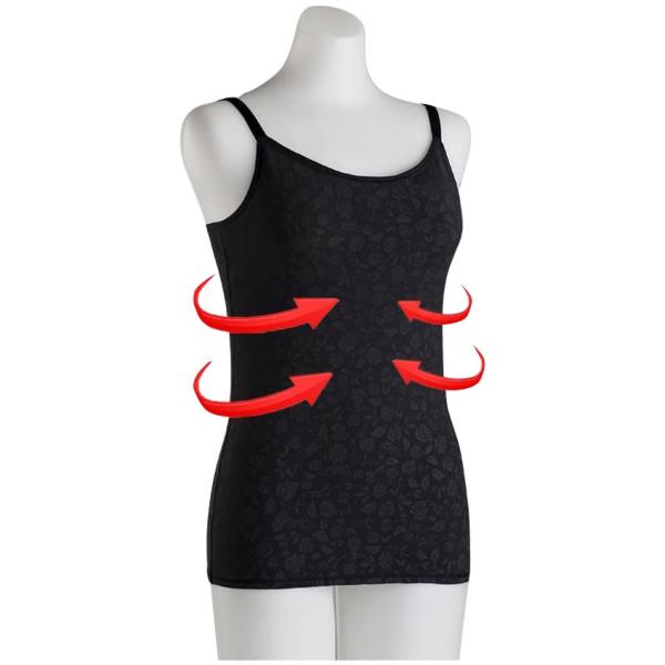 ポアンジュ Peauange 美セラキャミソール(ブラパッド付キャミソール) L