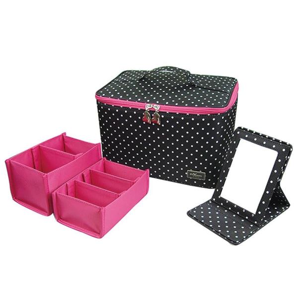 アットファースト メイクBOX3点セット プレーンドット ブラック AF8191