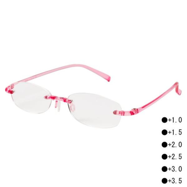 シニアグラス 老眼鏡 ピンクフレーム おしゃれ RG-T01　+1.0