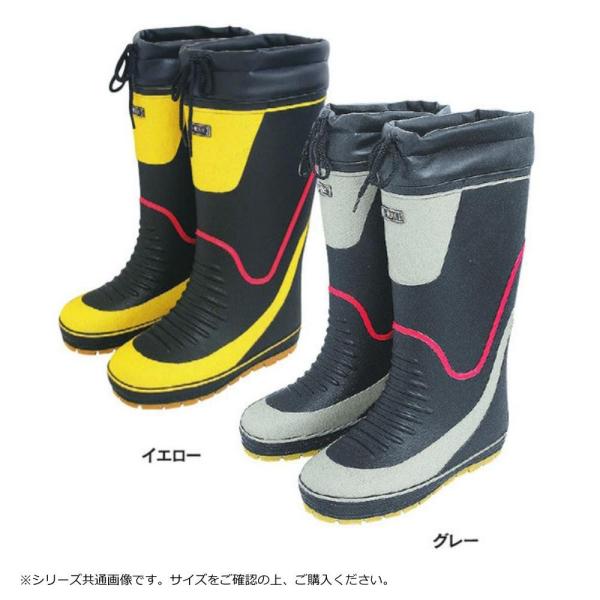 防寒カラーブーツ L JW-745　イエロー（メール便のため他商品と同梱不可）