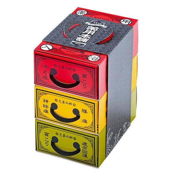 五洲薬品　薬用入浴剤(医薬部外品)　売薬の郷　薬用本舗　3箱セット(赤・黄・緑)　(3包入箱×3種)...