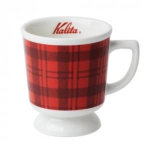 kalita(カリタ) カリタ陶器製 赤チェックレトロマグ S 73068
