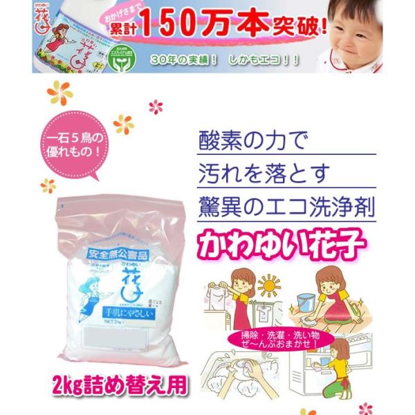 酸素系多目的洗剤　花子　2kg　詰め替え用