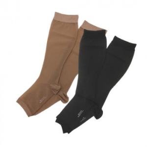 医療用弾性ストッキング　レックスフィット　薄手ハイソックス　爪先なし　弱圧　Mサイズ　ライトベージュ...