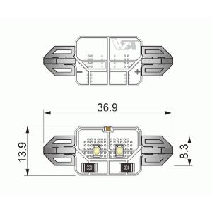 ＶＳＴ　ＬＥＤフェストンバルブ　　Ｔｙｐｅ‐ＳＷＦ３７｜bitte-mw