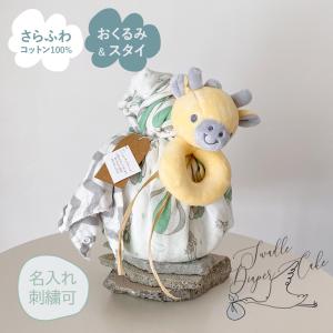 出産祝い おむつケーキ コウノトリ ( スタイ&...の商品画像