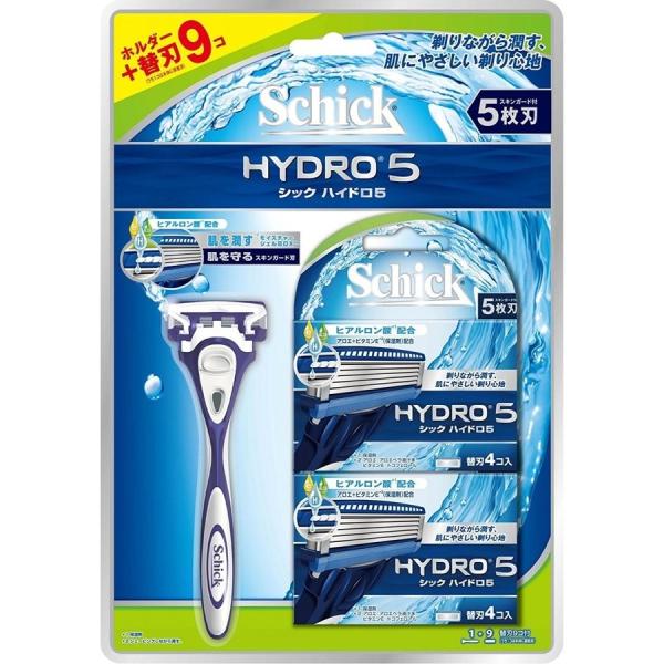 【全国一律送料無料 定形外特定記録】新品 Schick/シック ハイドロ5 本体＋替刃 9個付 バリ...