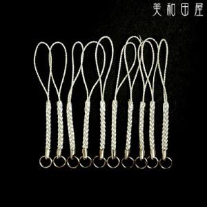 根付紐 銀色金具 銀糸 10本セット 国産高品...の詳細画像1