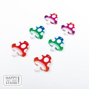 アクリルチャーム　39 毒キノコ 6　ハッピースタンド ｜ アクリルパーツ HAPPYSTAND レジン つまみ細工 アンブレラマーカー 手芸