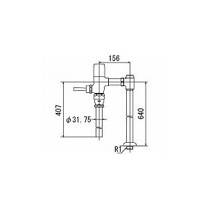 LIXIL（リクシル） 【CF-T7114A-C】 一般用フラッシュバルブ (節水形