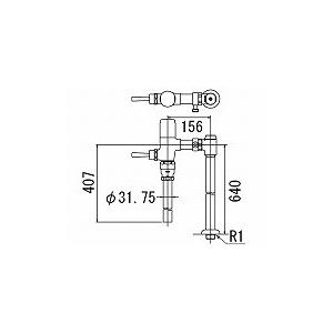 LIXIL（リクシル） 【CF-T7114CWA】 一般用フラッシュバルブ (節水形
