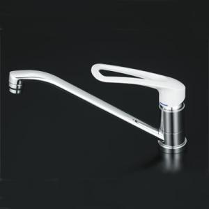 KVK グースネックシングルレバー混合水栓 KM6061EC KVK 【KM6061EC】 グースネックシングルレバー式混合栓（eレバー） яж