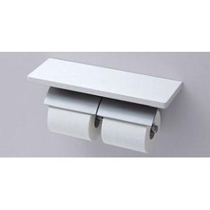 TOTOトイレットペーパーホルダー＆収納棚ユニット　手すり付き TOTO ◇品番： YH63GWS (芯棒固定） TOTO：棚付二連紙巻器 めっき