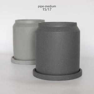 CIMENT pipe midium15/17【 植木鉢 シンプル セメント鉢】｜biyori