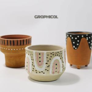 鉢カバー FiberCray ファイバークレイ 7号鉢用 white 白 観葉植物