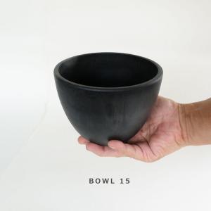 黒プラ鉢 ブラックポット bowl 15 サボテン 頑丈 おしゃれ