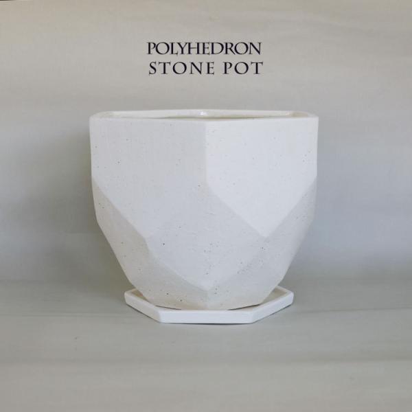 植木鉢  ポリへドロンストーンポットセラミック鉢 stem ストーンウェア