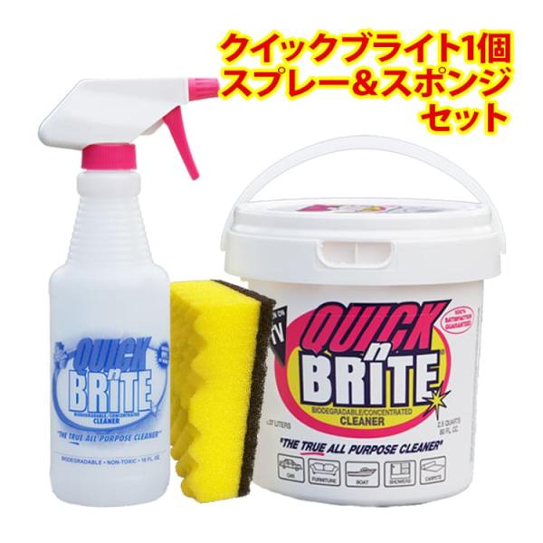 クイックブライト スプレースポンジセット 1個 洗剤革命万能クリーナー