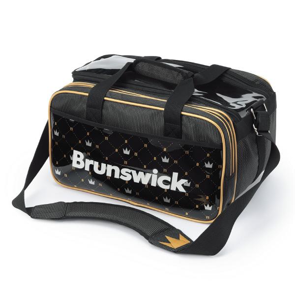 （Brunswick）BB68  ダブルツアーバッグ （ブラック/ゴールド）　ブランズウィック　ボウ...