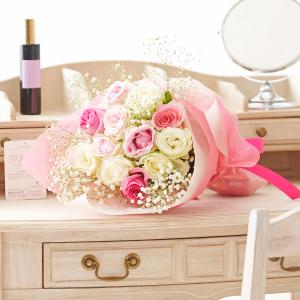 花瓶フラワー・フラワーベース シリンダー（クリア） 赤バラ30本 : SP