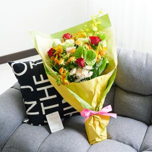 プリザーブドフラワーブーケ/白バララウンドブーケ（グリーン