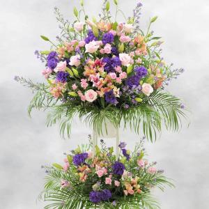 スタンド花 二段2色指定 2万円コース(ピンク...の詳細画像2
