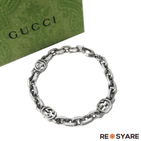 良品 GUCCI グッチ GG インターロッキングG シルバー925 スターリングシルバー エイジン...