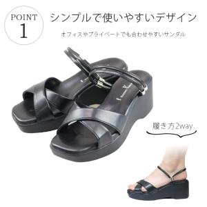 爆買 サンダル レディース 厚底 疲れない オ...の詳細画像2