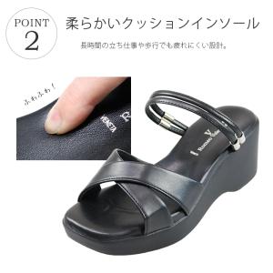 爆買 サンダル レディース 厚底 疲れない オ...の詳細画像3