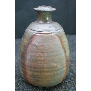 備前焼 カセ胡麻徳利 川野展靖作 NOBU=80016 : ギャラリー備前が