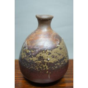 備前焼 カセ胡麻徳利 川野展靖作 NOBU=80016 : ギャラリー備前が