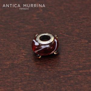 アンティカムリーナ Antica Murrina ベネチアンガラス ビーズ バラ売り マーブル シルバー金具 レッド×ホワイト ゆうパケット送料無料｜bjkyoto