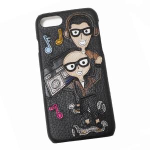 ドルチェ&ガッバーナ ドルガバ DOLCE&GABBANA iPhone7用 スマホ ケース カバー ブラザーズ ブラック BP2237