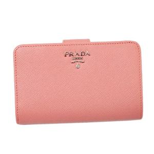 プラダ PRADA SAFFIANO COLOUR レザー ウォレット 折財布 ピンク×レッド [レディース] 1ML225 2B6V F0WZ6