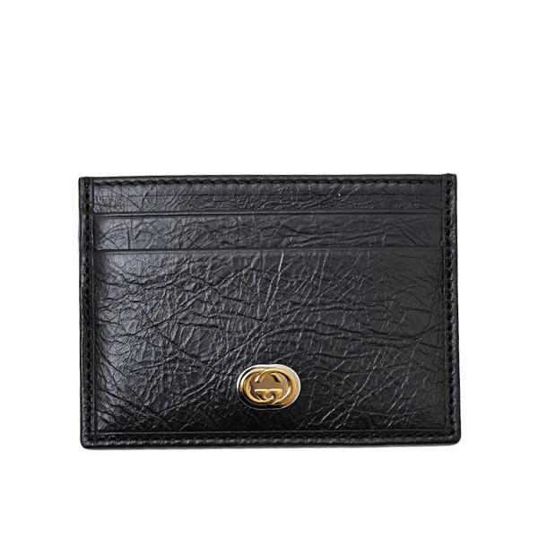 グッチ GUCCI インターロッキングG レザー カードケース ブラック [メンズ] 581528 ...