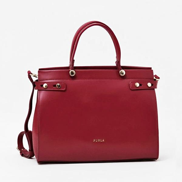 フルラ FURLA LADY M レザー 2WAY トートバッグ M ショルダー ダークレッド系 [...