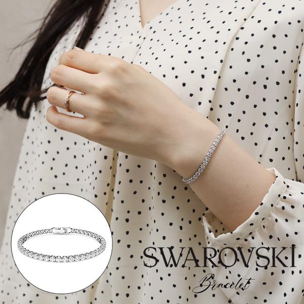 再入荷！サイズM(腕周り18/20cm) スワロフスキー SWAROVSKI Tennis Delu...