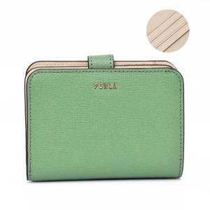 フルラ FURLA バビロン BABYLON S レザー コンパクト ウォレット 折財布 グリーン系×ピンク系  PCY0UNO B30000 1007_0997S