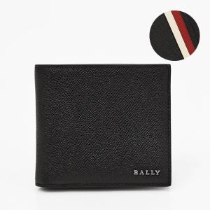 バリー BALLY レザー ウォレット 二つ折り 折財布 小銭入れなし ブラック [メンズ] BOLLEN.ES F310 BLK/BLK TSP 6238831｜bjkyoto