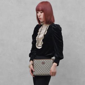 グッチ GUCCI グッチ GUCCI インターロッキングG GGスプリームキャンバス×レザー クラッチバッグ ポーチ ケース [メンズ][レディース] 672956 92TCG 8563｜bjkyoto