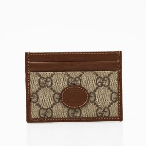 GUCCI GGスプリーム ホースビット カードケース　ベージュ GUCCI グッチ ホースビット 1955 カードケース ウォレット 二