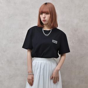 ヴァレンティノ バレンチノ VALENTINO コットン ラバーロゴ入り 半袖 Tシャツ ブラック [メンズ][レディース] UV3MG08G6LC 0NO NS10｜bjkyoto