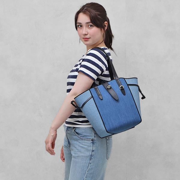 フルラ FURLA ネット コットン×レザー トートバッグ ブルーデニム [レディース] BZT0F...